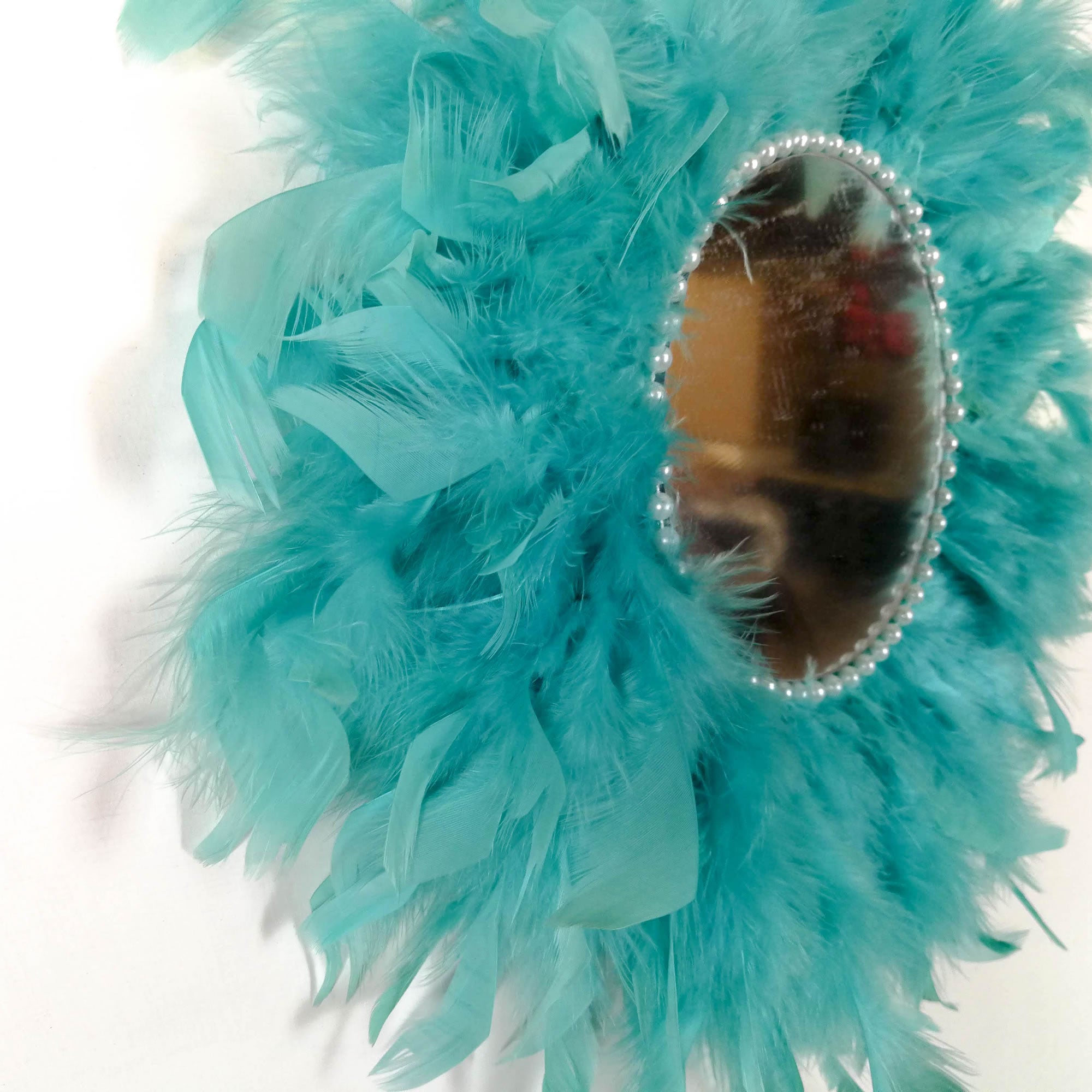 Juju Feather Vanity Wall Mirror Bohemian Style Handmade