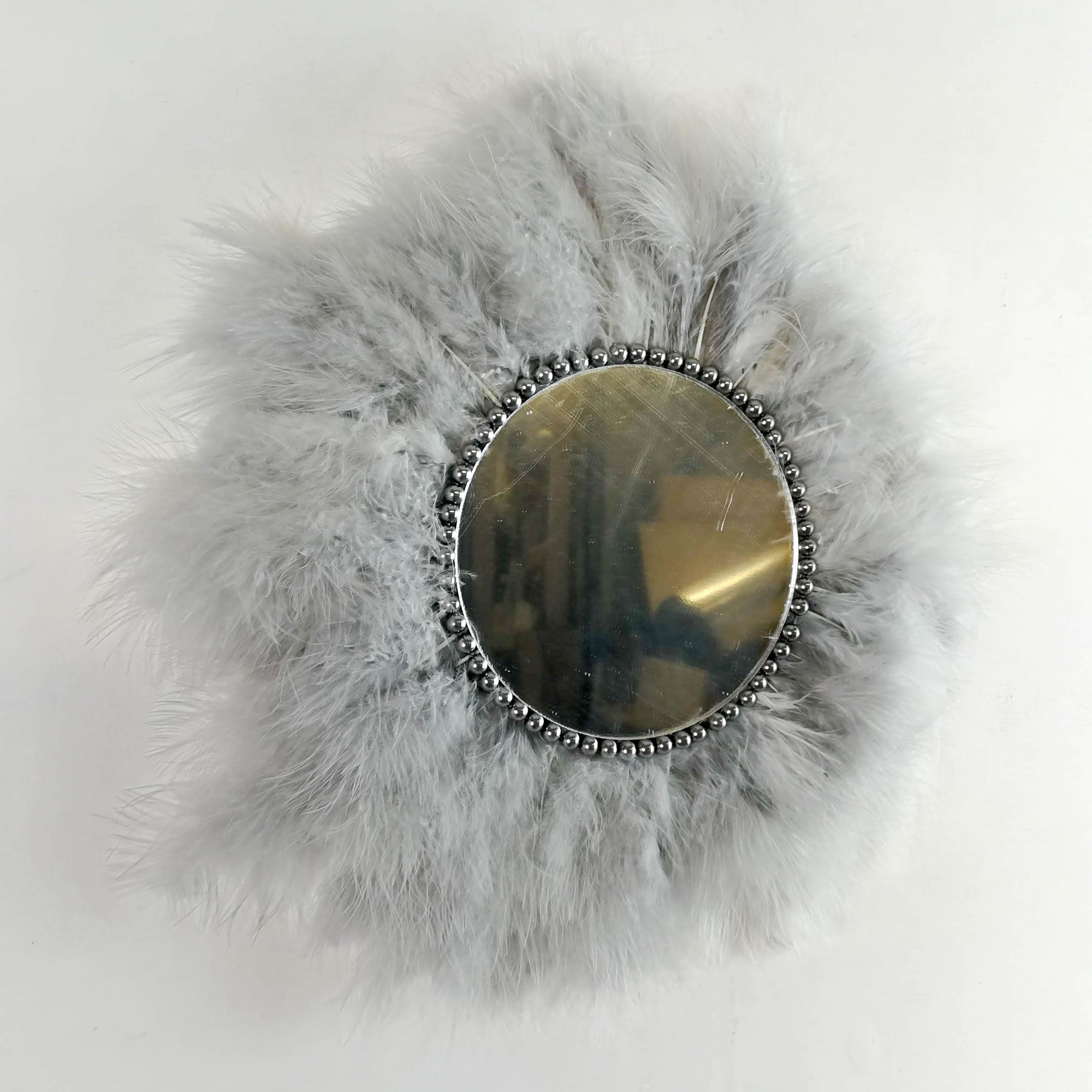 Juju Feather Vanity Wall Mirror Bohemian Style Handmade