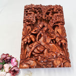 Hand Carved Wooden Hindu God - Radha Krishna Sculpture Art Mandir