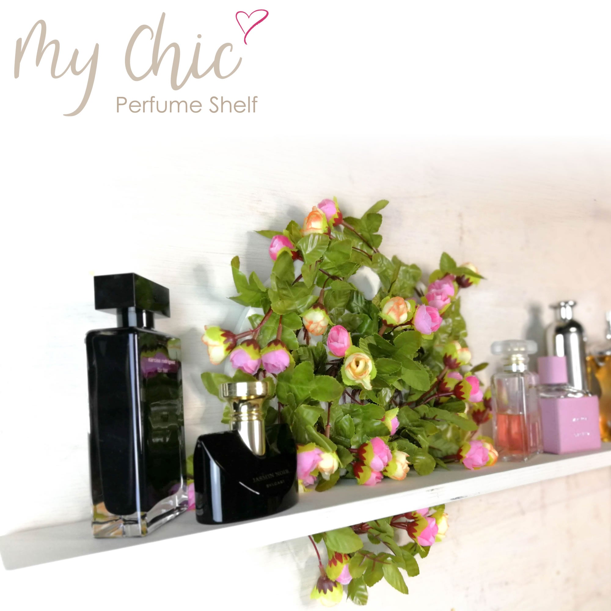 Shabby Chic Bohemian Organizer Perfume Makeup Jewelry Crystals Decorative Shelf - Easternada