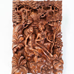 Hand Carved Wooden Hindu God - Ram Sita Sculpture Art Mandir