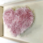 Grande tête de lit décorative d'étagère d'art de mur de coeur d'amour - décor de fourrure de style bohème cadeau de Valentine