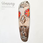 Hawaiian Tiki Mask Wall Hanging - Hand Carved painted wooden Tropical Aboriginal decoration