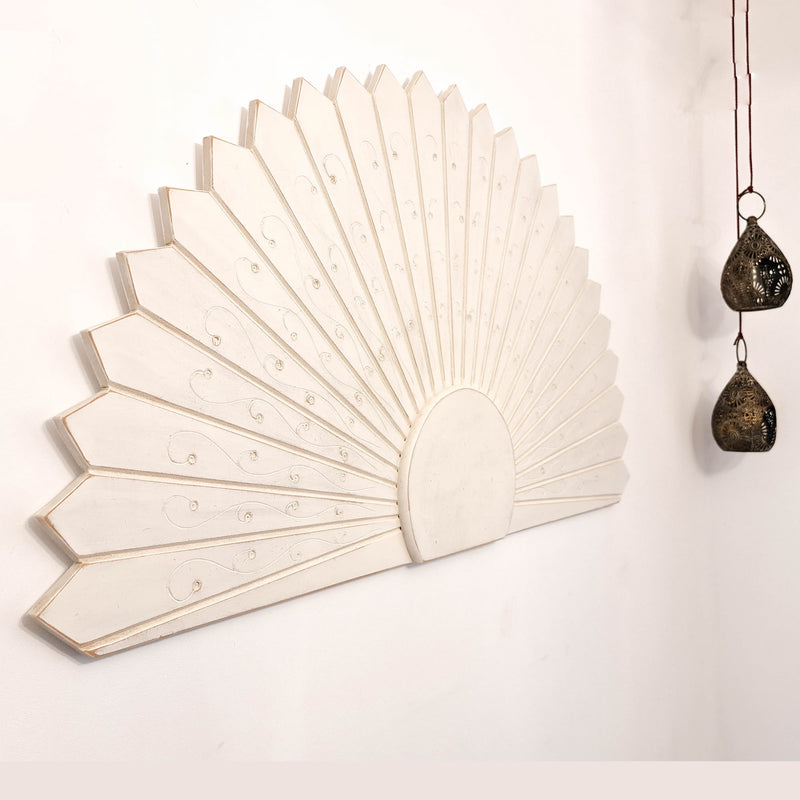 Large Art Deco Panel - Handmade Carved Wooden Wall Art Headboard