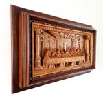 Leonardo Da Vinci Hand Carved Wooden Lord Jesus - Last Supper Jerusalem Religious Vatican Christian Art Sculpture