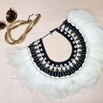 Bohemian Style Feather Sea Shells Handmade Decorative Costume Macrame Necklace Jujuhat - Easternada