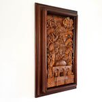 Hand Carved Wooden Art Sculpture - Islamic Muslim Prayer Allah Muhammad Easternada