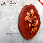 A perfect gift for a loved one. Hand Carved Teak Wood Rose Flower. Simply Stunning Wall Art Decoration. Wedding Valentines Gift