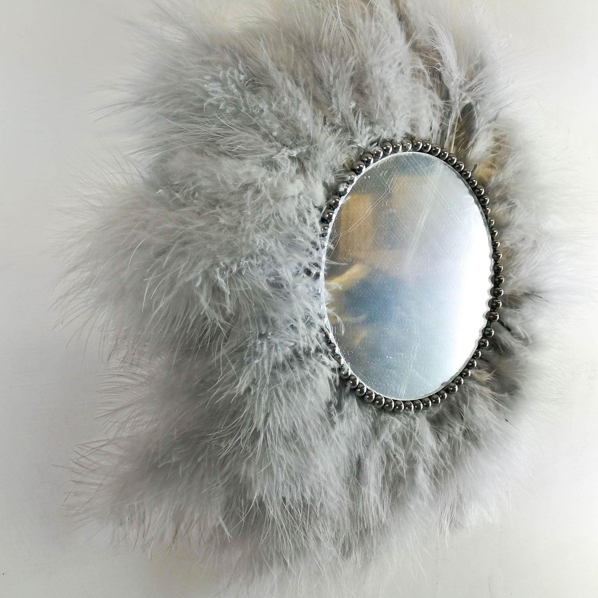 Juju Feather Vanity Wall Mirror Bohemian Style Handmade