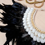 Bohemian Style Feather Sea Shells Handmade Decorative Costume Macrame Necklace Jujuhat - Easternada