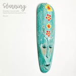 Hawaiian Tiki Mask Wall Hanging - Hand Carved painted wooden Tropical Aboriginal decoration