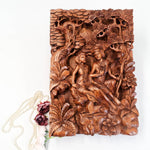 Hand Carved Wooden Hindu God - Ram Sita Sculpture Art Mandir