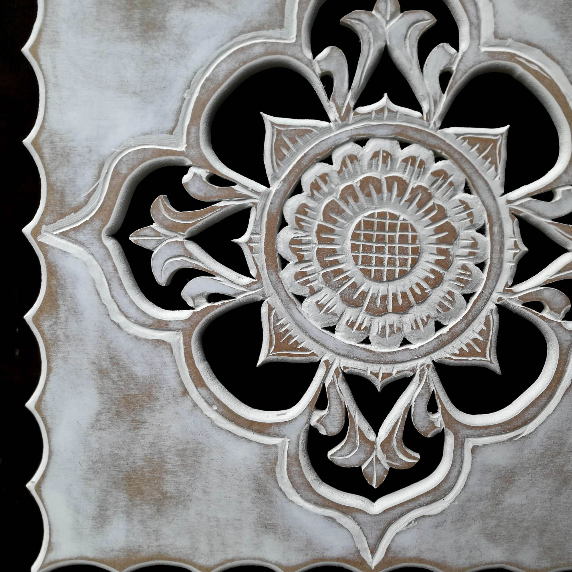 Handmade Carved Wooden Mandala Decorative Wall Art Sculpture