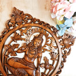 Hindu God Lord Shiva Siva Wooden Wall Art Sculpture Decoration Yoga Temple Mandir -Easternada