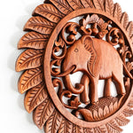 Jungle African Elephant Hand Carved Wooden Wall Art Decoration Panel Sculpture Nature - Easternada A perfect Gift idea