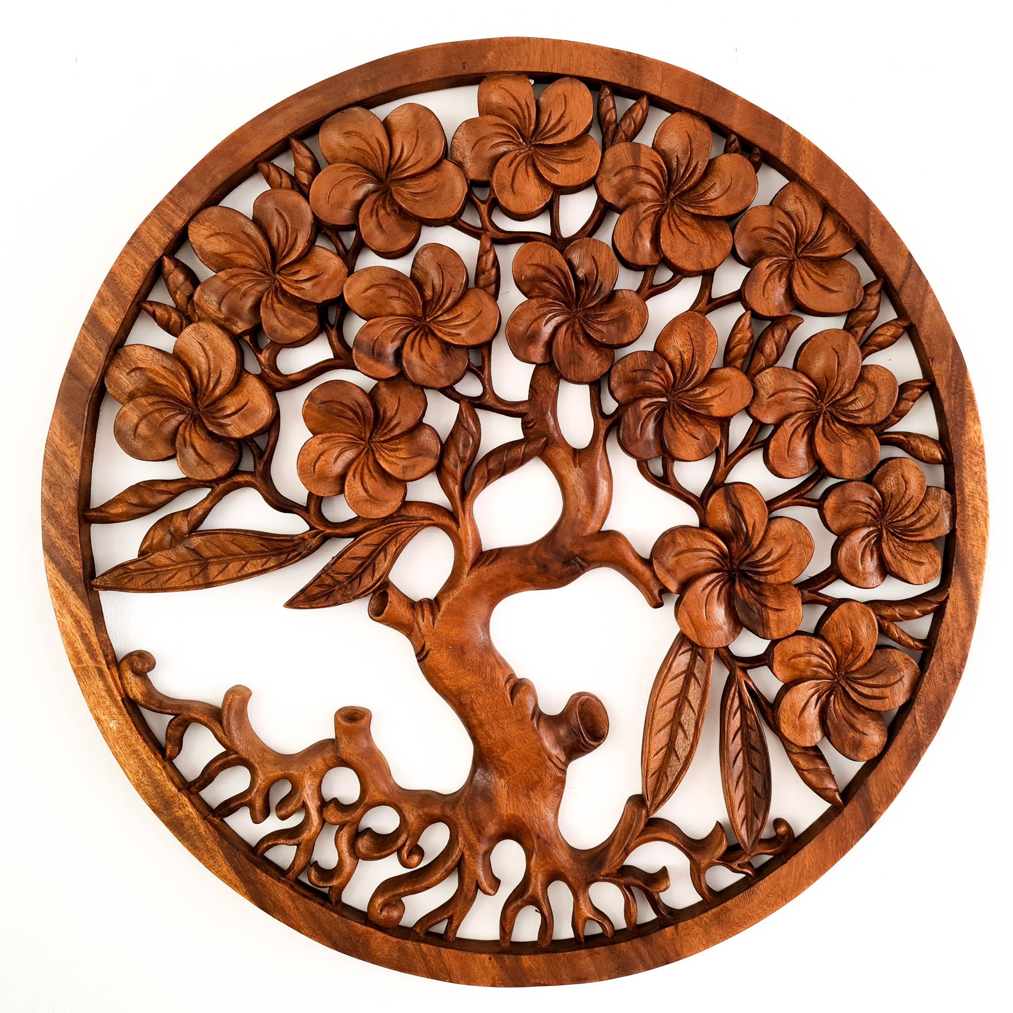 Hand Carved Wooden Wall Art Tree of Life Headboard Decoration - A Perfect Gift Mandala