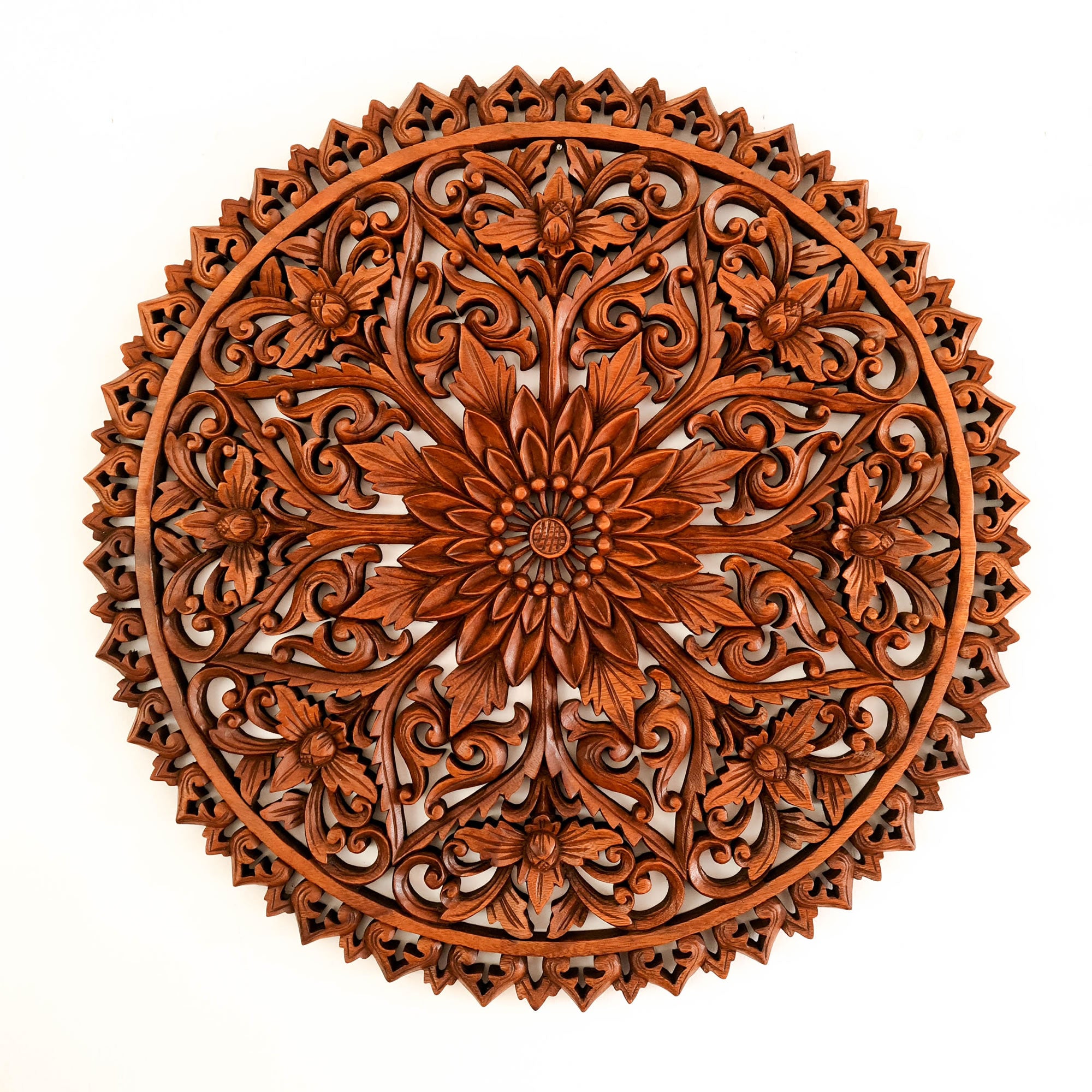 Hand Carved Wooden Wall Art Tree of Life Headboard Decoration - A Perfect Gift Mandala