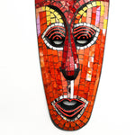 Hawaiian Tiki Mask Wall Hanging - Hand Carved painted wooden Tropical Aboriginal decoration
