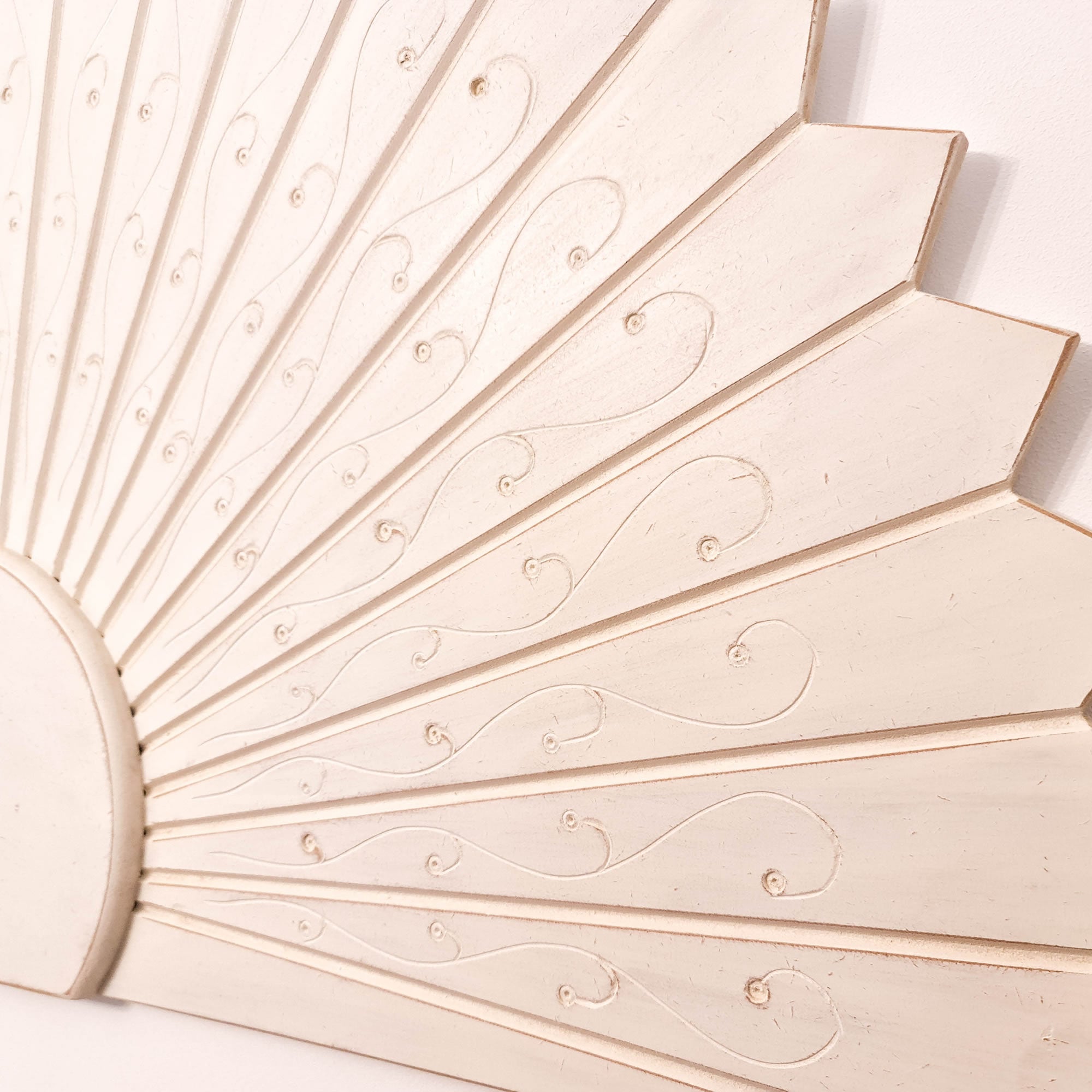 Large Art Deco Panel - Handmade Carved Wooden Wall Art Headboard