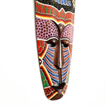 Hawaiian Tiki Mask Wall Hanging - Hand Carved painted wooden Tropical Aboriginal decoration