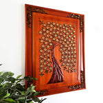 Asmaullah il Husna Hand Carved Wooden Decorative Wall Art Tree of Life Muslim Allah Muhammad - Easternada