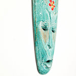 Hawaiian Tiki Mask Wall Hanging - Hand Carved painted wooden Tropical Aboriginal decoration