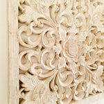 Bohemian Decorative Wall Art Sculpture Room Decore Headboard Mandala Distressed White Shabby Chic | Easternada