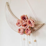 Bohemian Moon Star Flower Decorative Wall Hanging - 40 x 90 cm Dream Catcher Wedding Gift for her