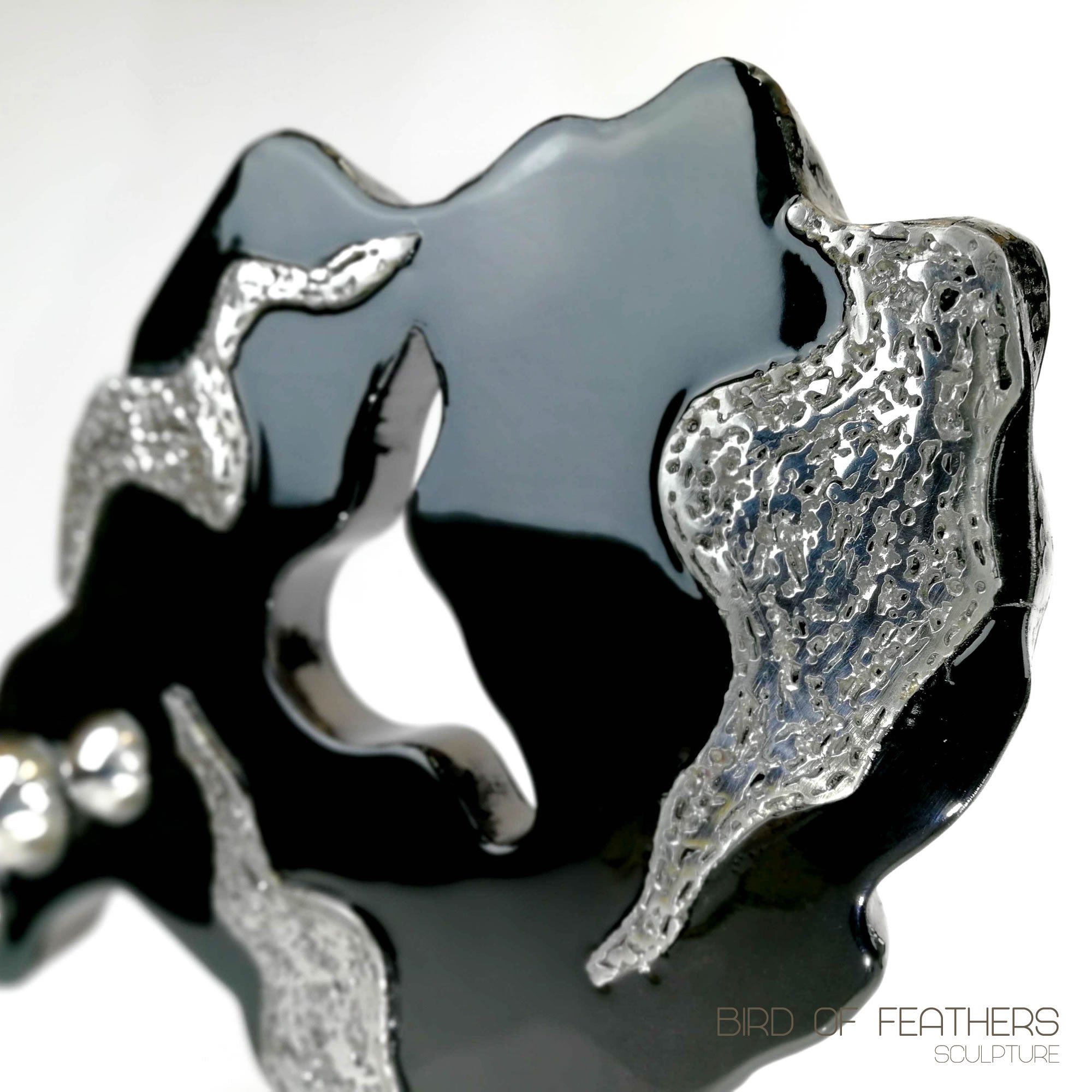 Hand made Decorative Solid Wood and Stainless Steel Sculpture - Easternada