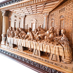 Leonardo Da Vinci Hand Carved Wooden Lord Jesus - Last Supper Jerusalem Religious Vatican Christian Art Sculpture