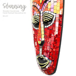 Hawaiian Tiki Mask Wall Hanging - Hand Carved painted wooden Tropical Aboriginal decoration