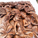 Hand Carved Wooden Hindu God - Ram Sita Sculpture Art Mandir 
