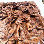 Hand Carved Wooden Hindu God - Ram Sita Sculpture Art Mandir