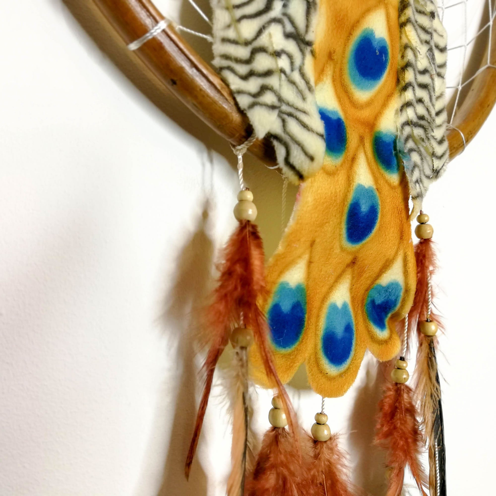 Peacock - Bohemian Feather Macrame Hanging Dream Catcher Large