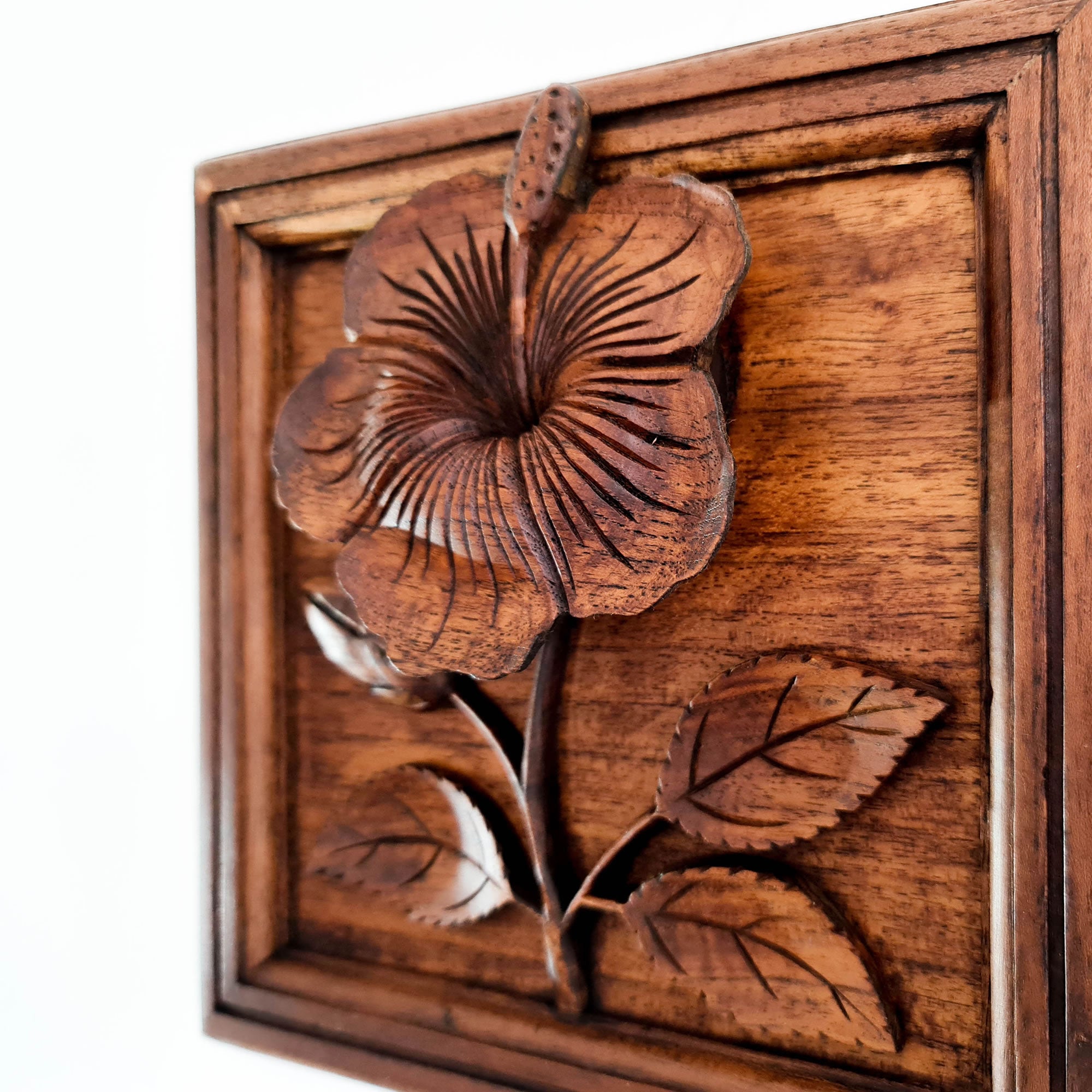 A perfect gift for a loved one. Hand Carved Teak Wood Flower. Simply Stunning