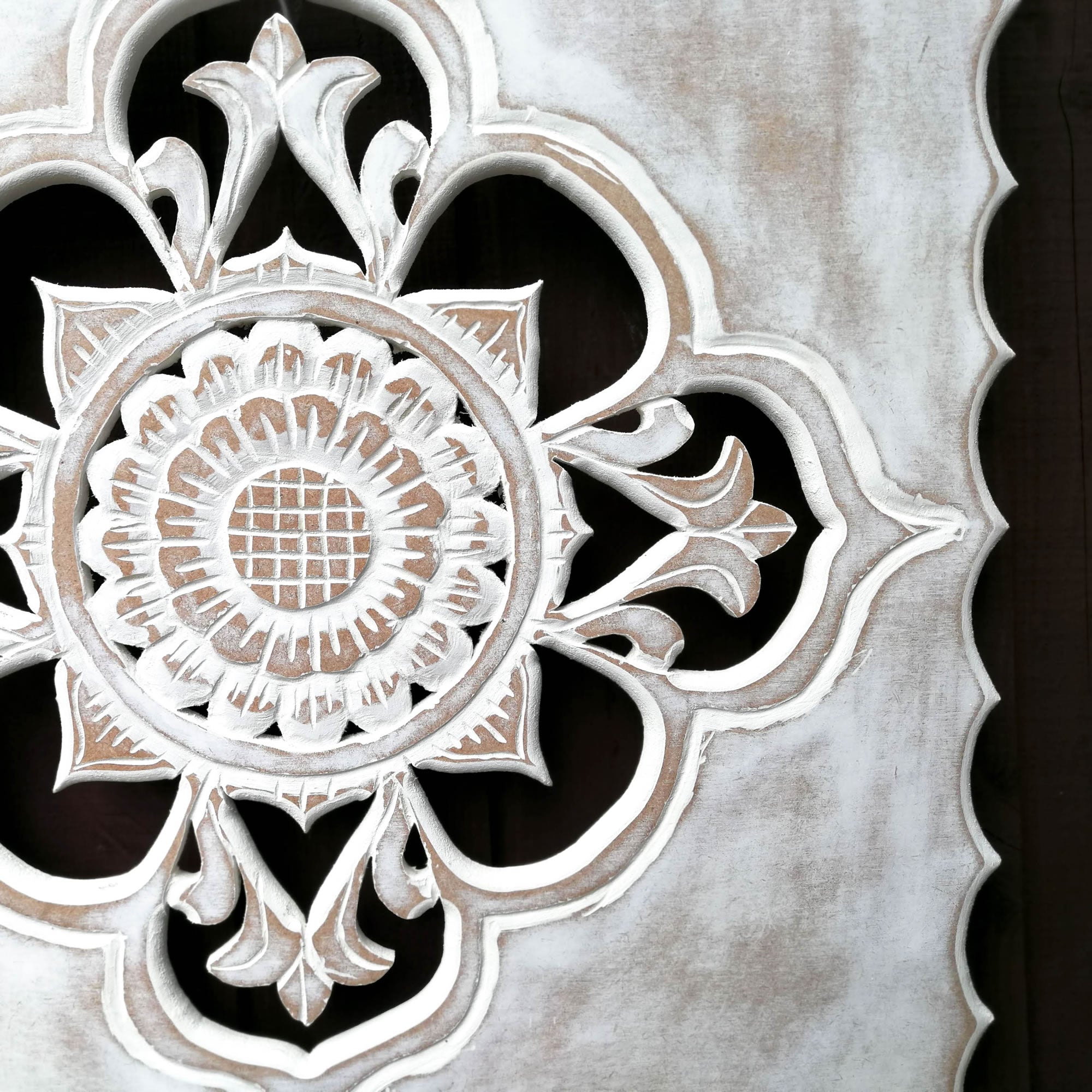 Handmade Carved Wooden Mandala Decorative Wall Art Sculpture