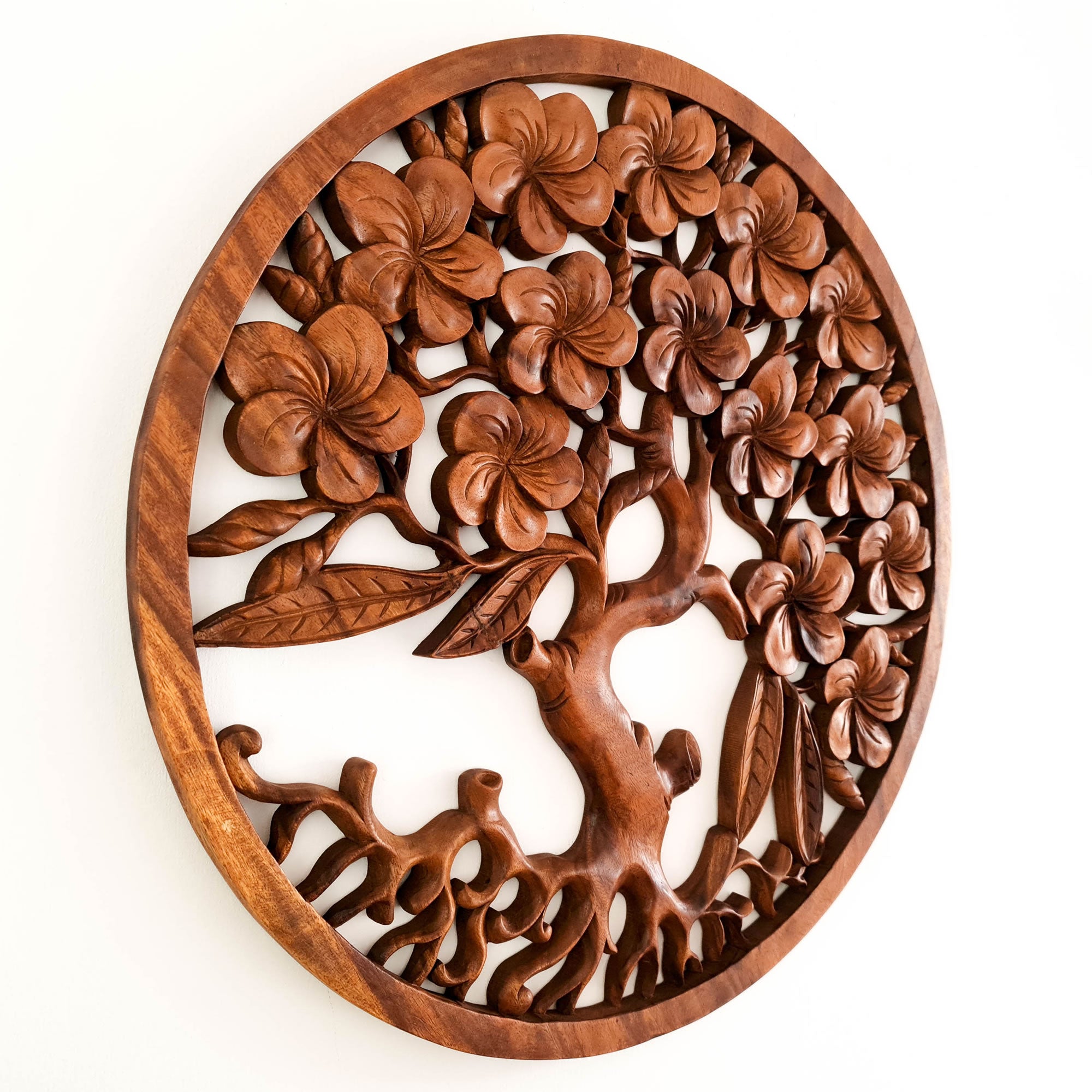 Hand Carved Wooden Wall Art Tree of Life Headboard Decoration - A Perfect Gift Mandala