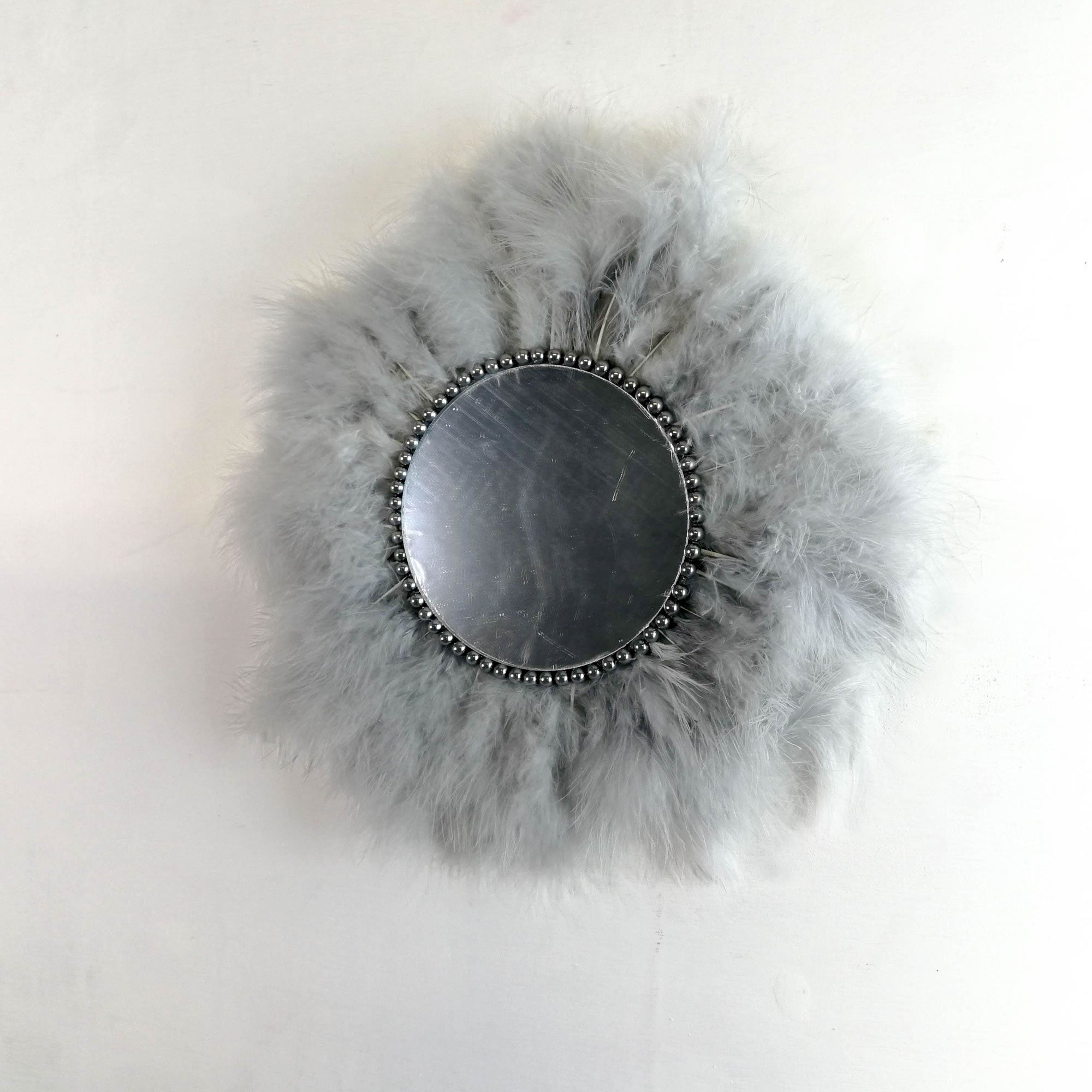 Juju Feather Vanity Wall Mirror Bohemian Style Handmade