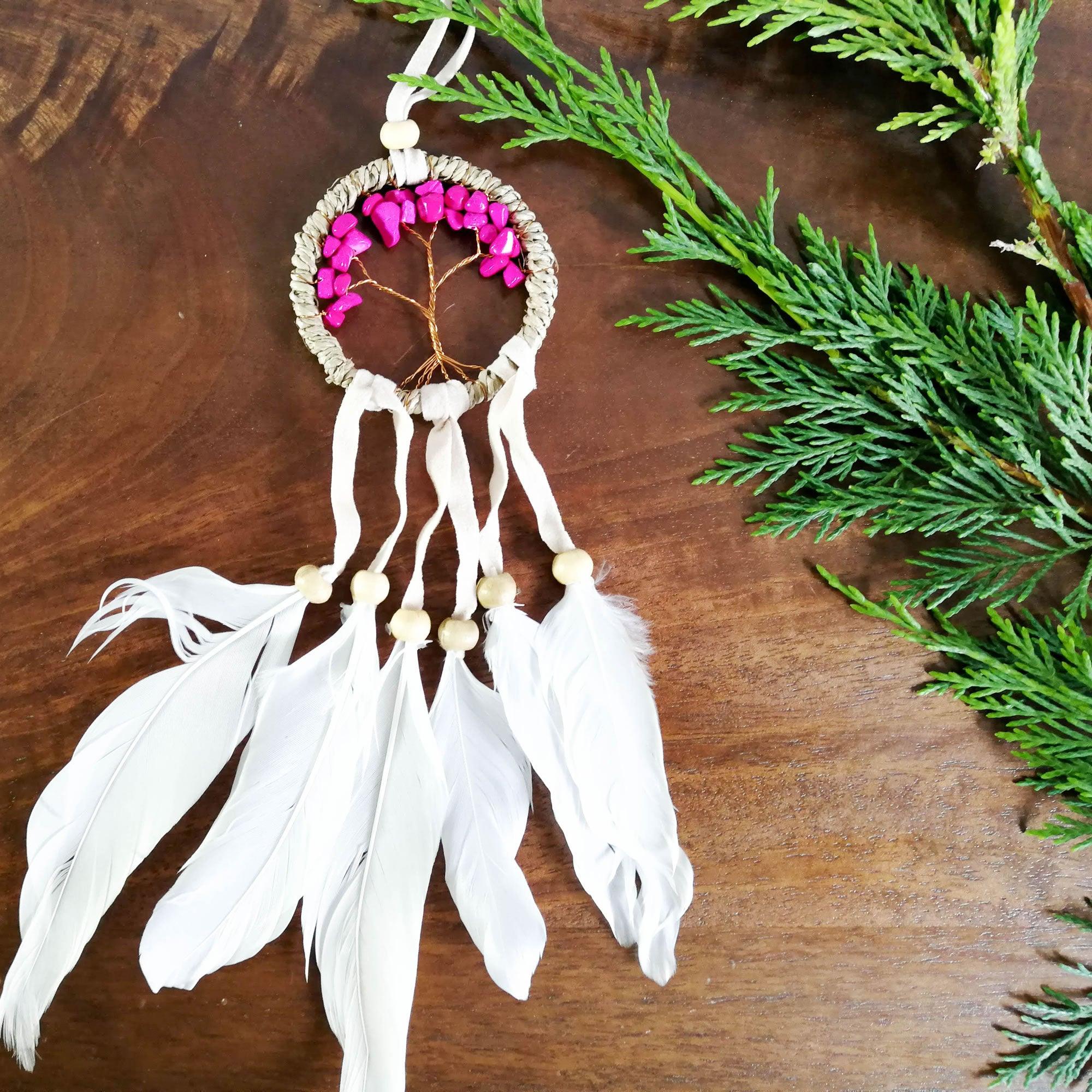 Bohemian Macrame Car Wall Hanging Dream Catcher - Tree of Life - Easternada
