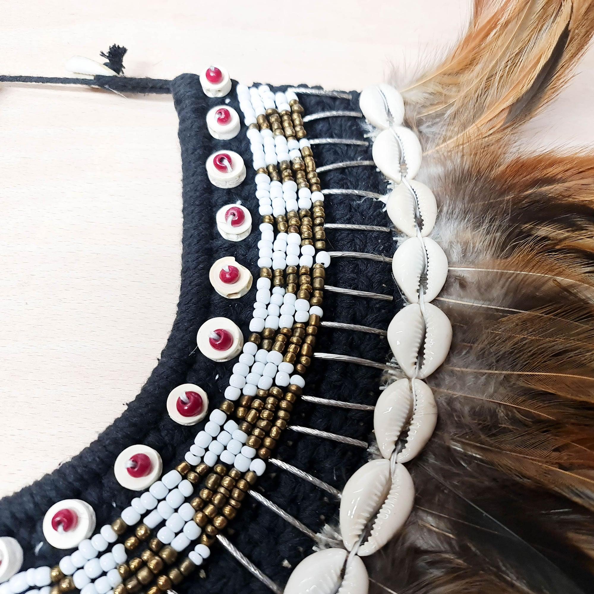 Bohemian Style Feather Sea Shells Handmade Decorative Costume Macrame Necklace Jujuhat - Easternada