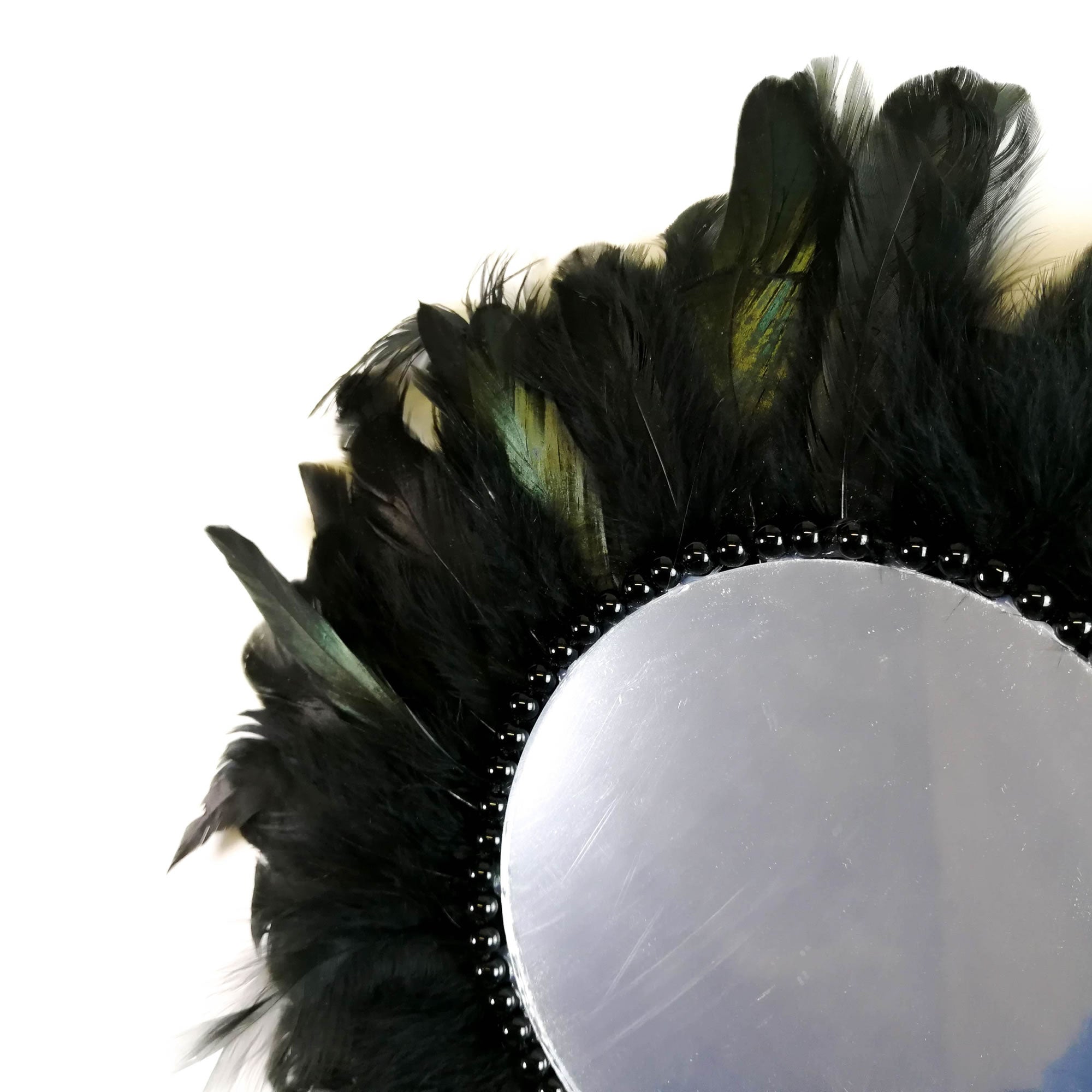Juju Feather Vanity Wall Mirror Bohemian Style Handmade
