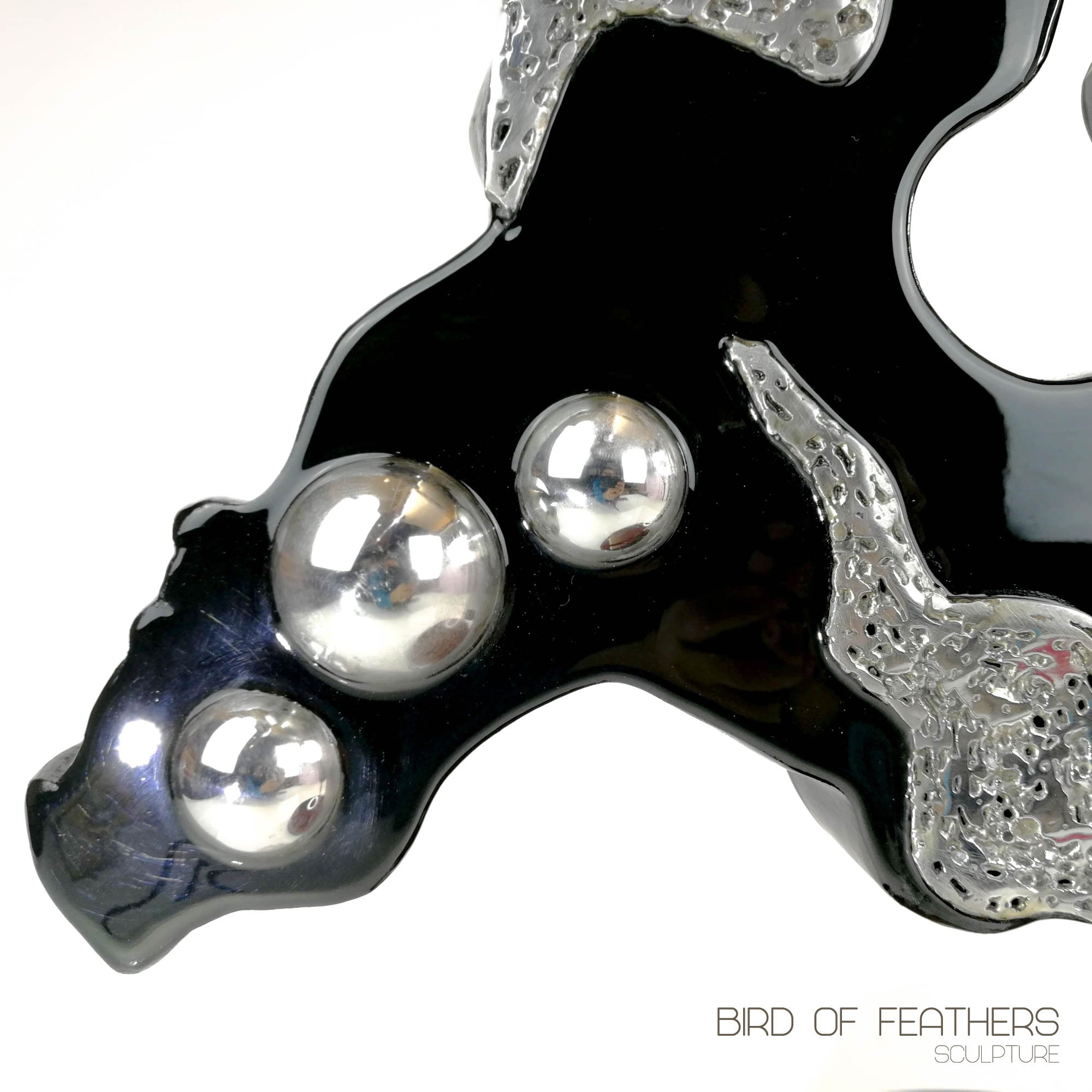 Hand made Decorative Solid Wood and Stainless Steel Sculpture - Easternada