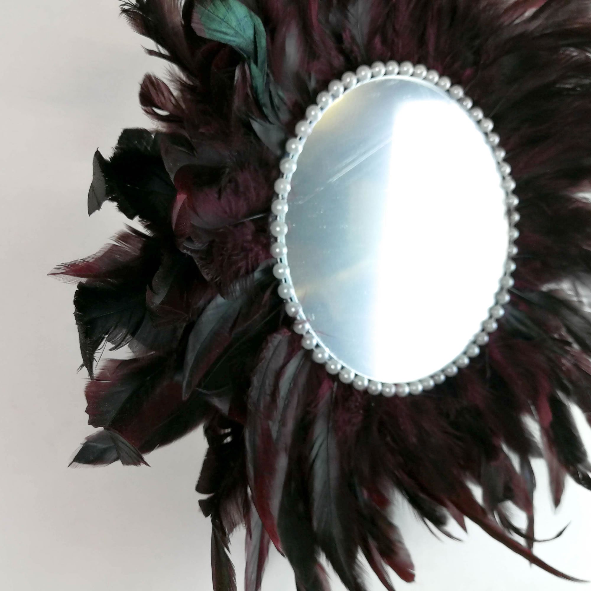 Juju Feather Vanity Wall Mirror Bohemian Style Handmade