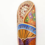 Hawaiian Tiki Mask Wall Hanging - Hand Carved painted wooden Tropical Aboriginal decoration