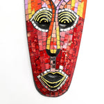 Hawaiian Tiki Mask Wall Hanging - Hand Carved painted wooden Tropical Aboriginal decoration