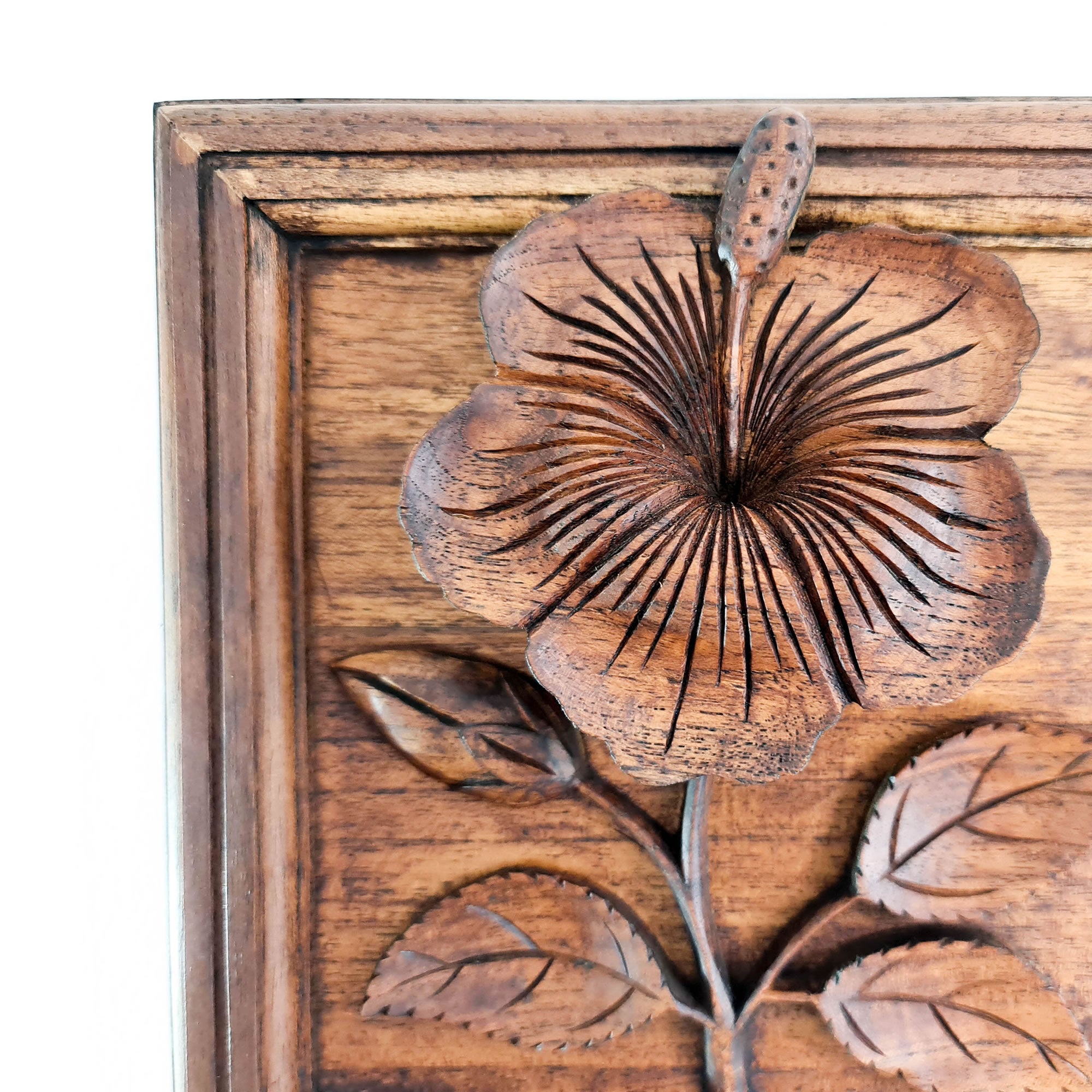 A perfect gift for a loved one. Hand Carved Teak Wood Flower. Simply Stunning