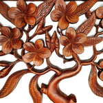 Hand Carved Wooden Decorative Panel Art Sculpture Tree of Hope Life Wealth