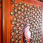 Asmaullah il Husna Hand Carved Wooden Decorative Wall Art Tree of Life Muslim Allah Muhammad - Easternada