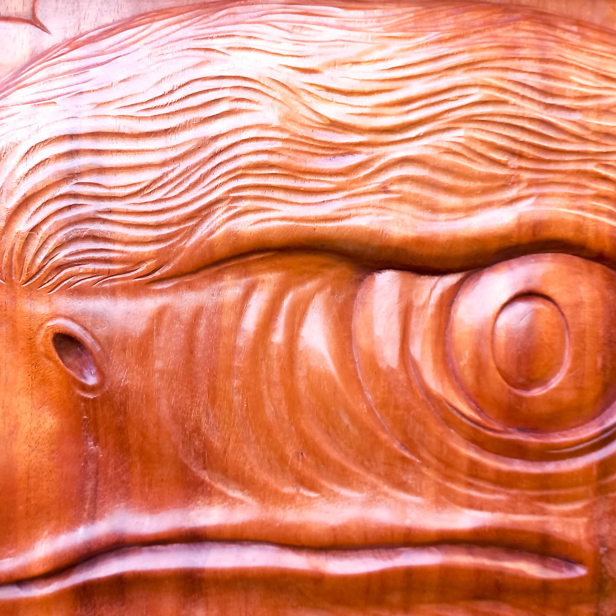 Hand Carved American Bald Eagle Bird Decorative Teakwood Sculpture Wall Art