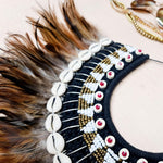Bohemian Style Feather Sea Shells Handmade Decorative Costume Macrame Necklace Jujuhat - Easternada